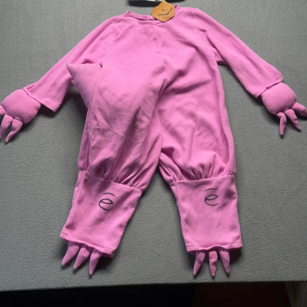 Rubie's The Flintstones Dino Costume Kids Small Pink Dinosaur Jumpsuit Headpiece